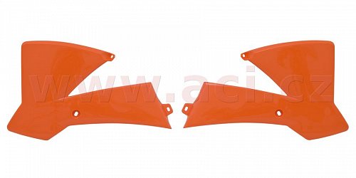 spoilery chladiče KTM, RTECH (oranžové, pár)